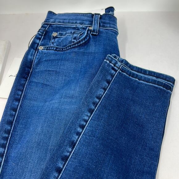 7 For All Mankind Women's Mid Rise Skinny Medium Wash NWT Jeans Size 25 - Picture 15 of 16